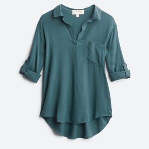 Cloth & Stone Blue Turquoise Flowing Shirt